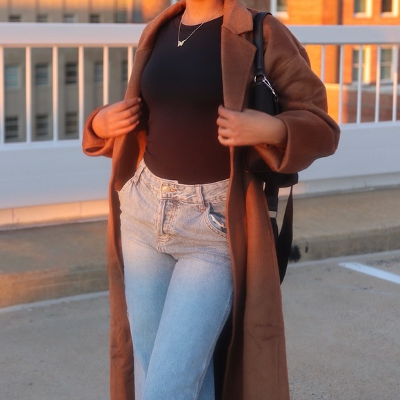 Handmade wool-blend, double-breasted longline coat - Picture 2 of 6